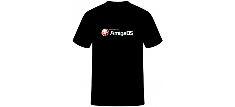 Powered by Amiga T-shirt - AmigaOS