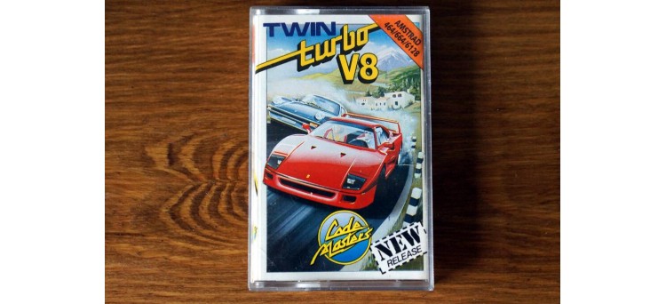 Twin Turbo V8 - Amstrad CPC 464 664 6128 Code Masters cassette game 1988