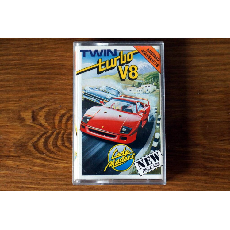 Twin Turbo V8 - Amstrad CPC 464 664 6128 Code Masters cassette game 1988