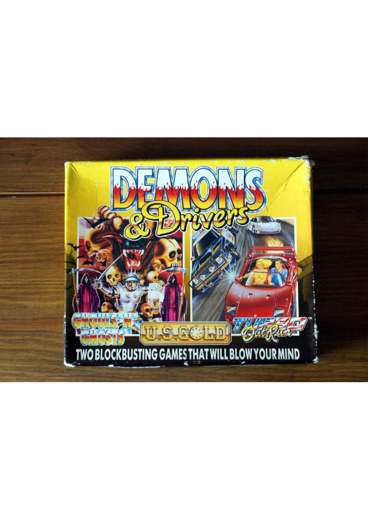 Demons and Drivers Sinclair Spectrum Cassette big box game twin pack (Capcom / Sega) - 1989
