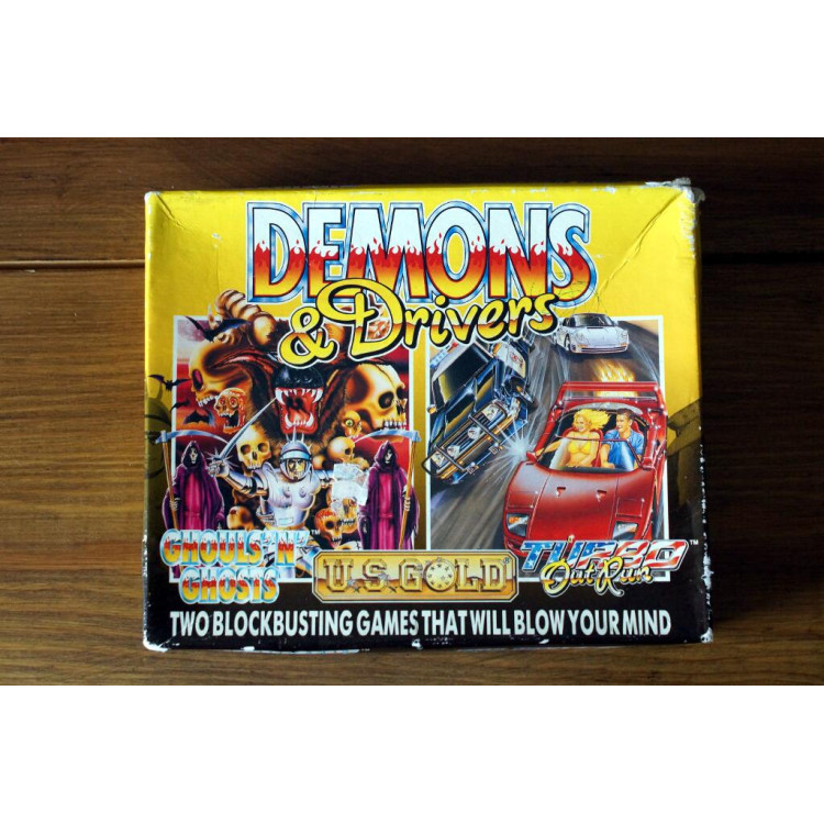 Demons and Drivers Sinclair Spectrum Cassette big box game twin pack (Capcom / Sega) - 1989