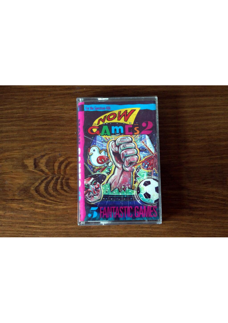 NOW GAMES 2 - Sinclair ZX Spectrum 48k - Virgin - 1985 - 5 games! Cassette TAPE
