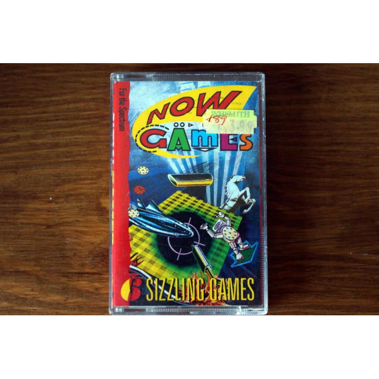 NOW GAMES - Sinclair ZX Spectrum 48k - Virgin - 1985 - 6 games! Cassette TAPE
