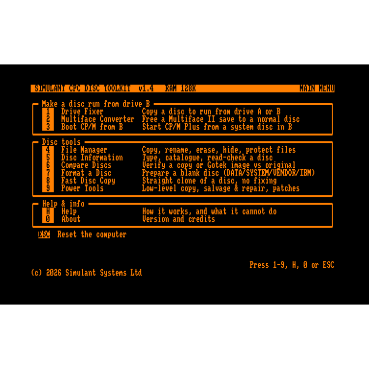 Simulant CPC Disc Toolkit Simulant CPC Disc Toolkit