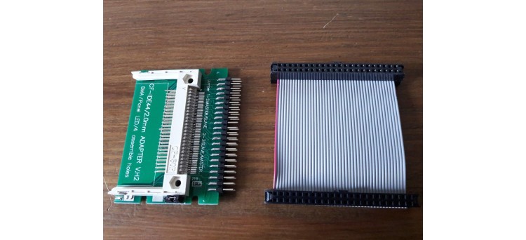 Commodore Amiga 600, 1200 IDE to Compact Flash Hard Drive Adaptor + IDE Cable 