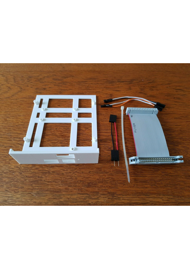 Atari 1024 / 1040 ST Gotek floppy disk emulator fitting kit (includes Bracket, Data & Power extensions & longer LCD jumpers)