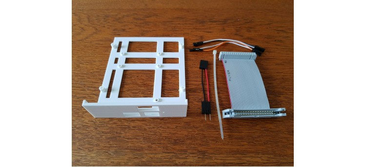 Atari 1024 / 1040 ST Gotek floppy disk emulator fitting kit (includes Bracket, Data & Power extensions & longer LCD jumpers)