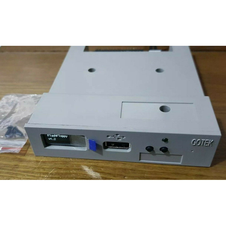 Gotek 3.5" OLED Display Floppy Disk Drive emulator - IBM PC XT Mac DOS etc (Grey/Cream Colour with Flash Floppy firmware) Gotek 3.5" OLED Display Floppy Disk Drive emulator - IBM PC XT Mac DOS etc (Grey/Cream Colour with Flash Floppy firmware)