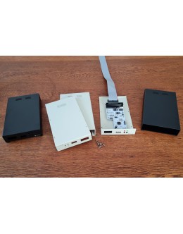 SIMFDD35 Kit - External Floppy Disk Drive Enclosure (Metal Case for Gotek, OpenFlops PCB or original 3.5" Floppy Drive)