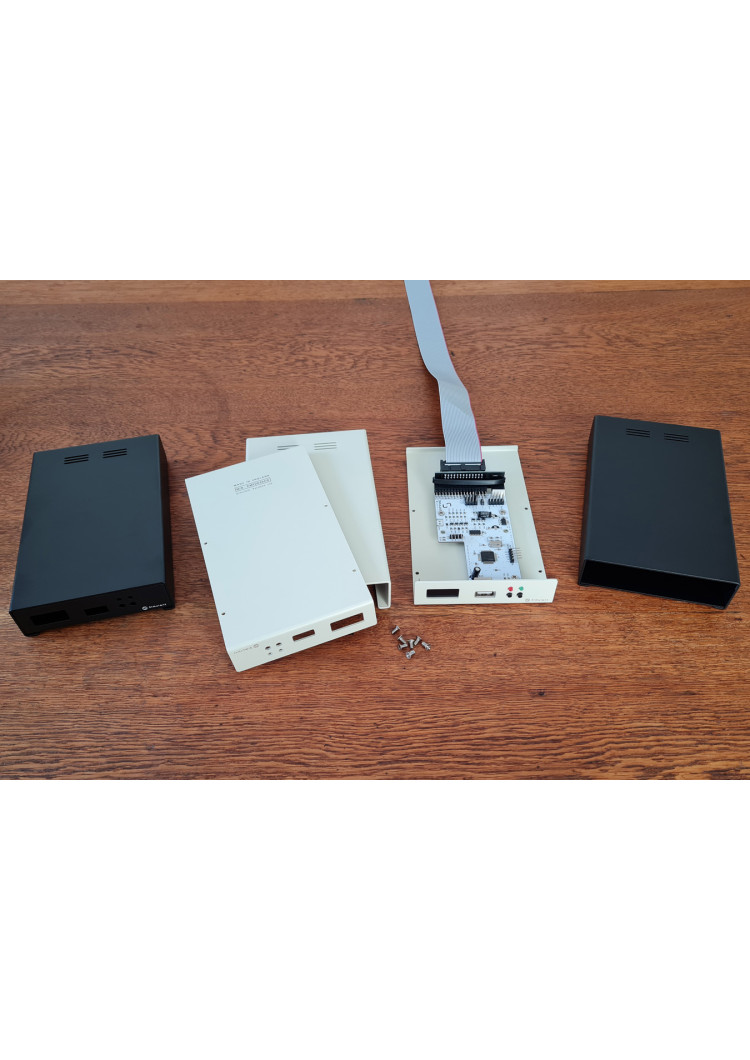 SIMFDD35 Kit - External Floppy Disk Drive Enclosure (Metal Case for Gotek, OpenFlops PCB or original 3.5" Floppy Drive)