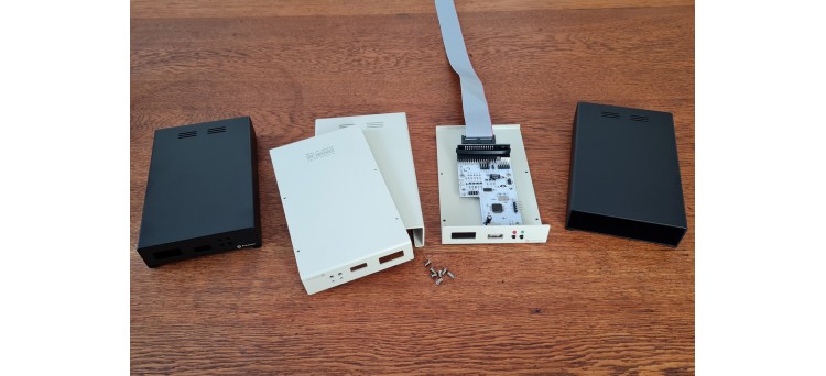 SIMFDD35 Kit - External Floppy Disk Drive Enclosure (Metal Case for Gotek, OpenFlops PCB or original 3.5" Floppy Drive)