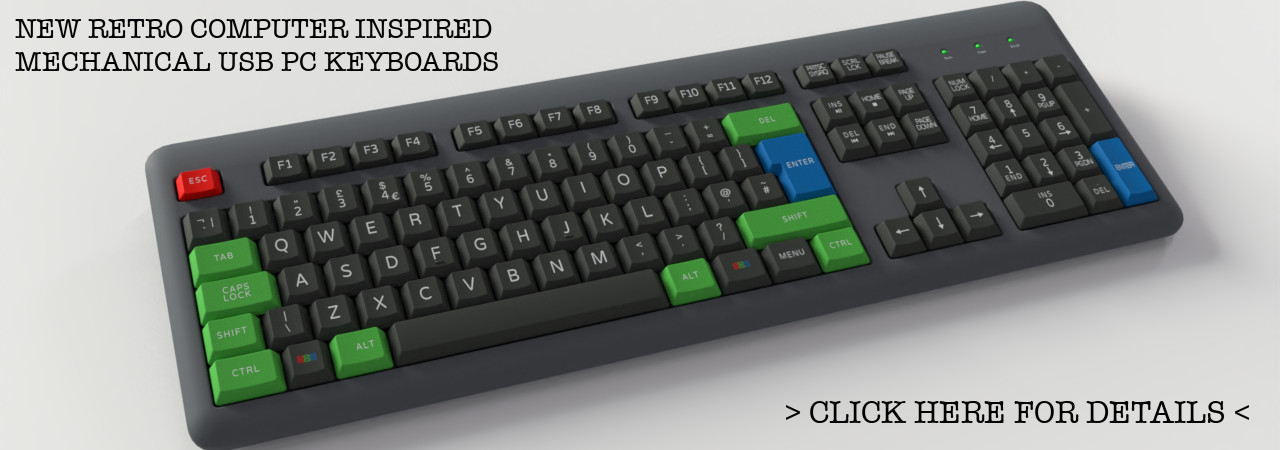 Amstrad CPC 464 style mechanical usb keyboard